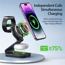 Заредете изображение във визуализатора на галерията – DUZZONA W15 - Magnetic Wireless Charger Stand 3in1 15W
