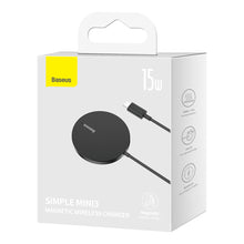 Заредете изображение във визуализатора на галерията – Baseus Simple Mini3 induction charger MagSafe 15W black
