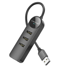 Заредете изображение във визуализатора на галерията – Borofone Adapter DH5 Erudite 4 in 1 - USB to 4xUSB 3.0 - 0,2 metres black
