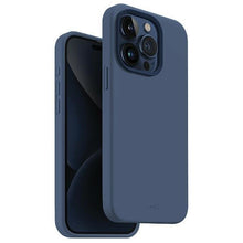 Заредете изображение във визуализатора на галерията – Uniq Lino Hue iPhone 15 Pro 6.1" case Magclick Charging navy blue/navy blue
