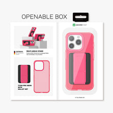 Заредете изображение във визуализатора на галерията – Amazing Thing Titan Pro Neon Mag Wallet Case IP156.7PTWPN for Iphone 15 Pro Max pink with stand
