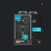 Заредете изображение във визуализатора на галерията – Nillkin CamShield Armor Pro Case Cover iPhone 14 Pro Max Armor Cover with Camera Cover Ring Stand Blue
