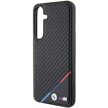 Заредете изображение във визуализатора на галерията – Original Case BMW hardcase Carbon Tricolor Line MagSafe BMHMS24M23PUDTK for Samsung Galaxy S24 Plus Black
