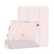 Заредете изображение във визуализатора на галерията – Dux Ducis Toby case for iPad 10.9'' 2022 (10 gen.) cover with stylus holder Apple Pencil smart cover stand pink
