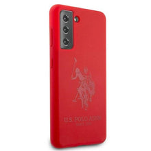 Заредете изображение във визуализатора на галерията – Original faceplate case US POLO USHCS21SSLHRTRE for SAMSUNG S21 (Silicone On Tone / red)
