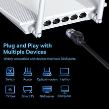 Заредете изображение във визуализатора на галерията – BASEUS high Speed RJ45 Gigabit network cable (flat cable) 1m Black PCWL-B01
