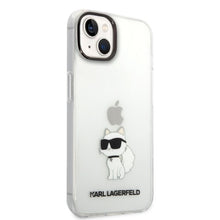 Заредете изображение във визуализатора на галерията – Original Pouch KARL LAGERFELD Ikonik Choupette KLHCP14SHNCHTCT for Iphone 14 transparent
