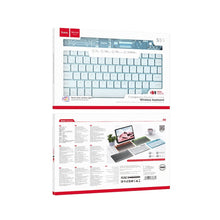 Заредете изображение във визуализатора на галерията – Hoco wireless bluetooth keyboard tranparent discovery s55 blue
