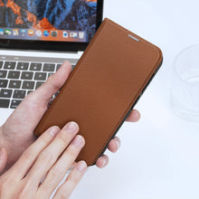 Заредете изображение във визуализатора на галерията – Dux Ducis Skin X2 case Samsung Galaxy S23 flip case wallet stand brown
