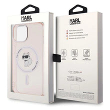 Заредете изображение във визуализатора на галерията – Karl Lagerfeld IML Choupette MagSafe case for iPhone 15 - pink
