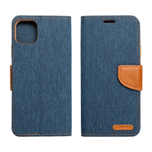 Заредете изображение във визуализатора на галерията – CANVAS Book case for IPHONE 15 Pro Max navy blue
