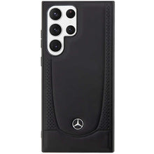 Заредете изображение във визуализатора на галерията – Original Case MERCEDES Leather Urban MEHCS23LARMBK for Samsung Galaxy S23 Ultra Black
