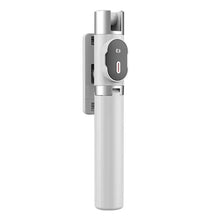 Заредете изображение във визуализатора на галерията – Selfie Stick - with detachable bluetooth remote control and tripod - P60 WHITE
