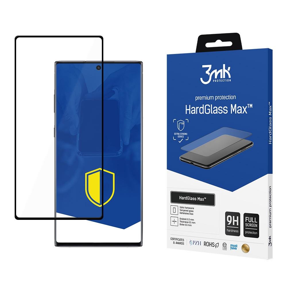 Samsung Galaxy Note 10+ Black - 3mk HardGlass Max™ FingerPrint - TopMag