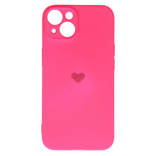 Заредете изображение във визуализатора на галерията – Vennus Silicone Heart Case for Iphone 14 Plus design 1 fuchsia
