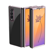 Заредете изображение във визуализатора на галерията – Plating Case for Samsung Galaxy Z Fold 4 cover with a metallic frame pink
