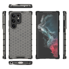 Заредете изображение във визуализатора на галерията – Honeycomb case for Samsung Galaxy S23 Ultra armored hybrid cover black
