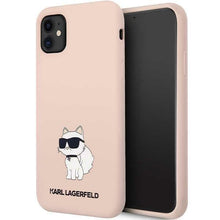 Заредете изображение във визуализатора на галерията – Karl Lagerfeld KLHCN61SNCHBCP iPhone 11/ XR 6.1" hardcase pink/pink Silicone Choupette
