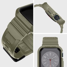 Заредете изображение във визуализатора на галерията – SPIGEN Rugged Armor ”PRO” case for APPLE WATCH 4 / 5 / 6 / 7 / 8 / SE (44 / 45 MM) vintage khaki
