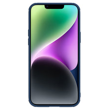 Заредете изображение във визуализатора на галерията – Nillkin CamShield Leather S Case iPhone 14 cover with camera cover blue
