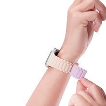 Заредете изображение във визуализатора на галерията – Dux Ducis Strap (Armor Version) Strap for Apple Watch SE, 8, 7, 6, 5, 4, 3, 2, 1 (41, 40, 38 mm) Magnetic Silicone Band Bracelet Pink Purple

