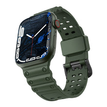 Заредете изображение във визуализатора на галерията – Strap Triple Protection strap for Apple Watch Ultra, SE, 8, 7, 6, 5, 4, 3, 2, 1 (49, 45, 44, 42 mm) band bracelet green
