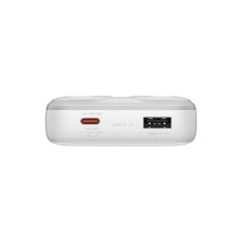 Заредете изображение във визуализатора на галерията – Baseus Comet Series powerbank with display 20000mAh 22.5W - white + USB-A - USB-C 0.3m cable - white
