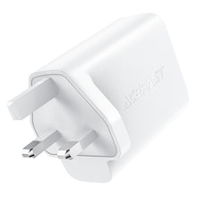 Заредете изображение във визуализатора на галерията – Acefast GaN charger (UK plug) 2x USB Type C 50W, Power Delivery, PPS, Q3 3.0, AFC, FCP black (A32 UK) - TopMag
