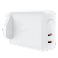 Заредете изображение във визуализатора на галерията – Acefast GaN charger (UK plug) 2x USB Type C 50W, Power Delivery, PPS, Q3 3.0, AFC, FCP (A32 UK) - TopMag
