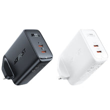 Заредете изображение във визуализатора на галерията – Acefast GaN charger (UK plug) 2x USB Type C 50W, Power Delivery, PPS, Q3 3.0, AFC, FCP (A32 UK) - TopMag
