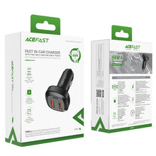 Заредете изображение във визуализатора на галерията – Acefast car charger 66W 2x USB / USB Type C, PPS, Power Delivery, Quick Charge 4.0, AFC, FCP, SCP black (B9) - TopMag
