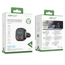 Заредете изображение във визуализатора на галерията – Acefast car charger 101W 2x USB Type C / USB, PPS, Power Delivery, Quick Charge 4.0, AFC, FCP black (B5) - TopMag

