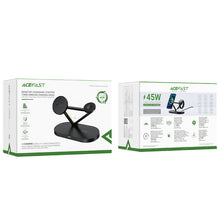 Заредете изображение във визуализатора на галерията – Acefast 15W Qi Wireless Charger for iPhone (with MagSafe), Apple Watch and Apple AirPods Stand Holder Magnetic Holder Black (E9 black) - TopMag
