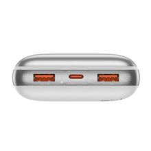 Заредете изображение във визуализатора на галерията – Baseus Baseus Pro 20000mAh 22.5W white power bank with USB Type A - USB Type C 3A 0.3m cable (PPBD030002) - TopMag
