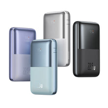 Заредете изображение във визуализатора на галерията – Baseus Baseus Pro 20000mAh 22.5W white power bank with USB Type A - USB Type C 3A 0.3m cable (PPBD030002) - TopMag
