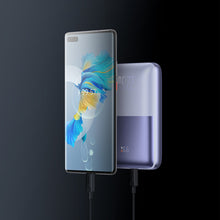 Заредете изображение във визуализатора на галерията – Baseus Baseus Pro 20000mAh 22.5W Powerbank Violet with USB Type A - USB Type C 3A 0.3m cable (PPBD030005) - TopMag
