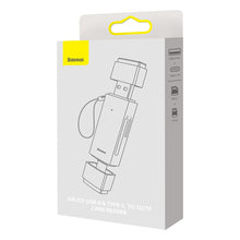 Заредете изображение във визуализатора на галерията – Baseus Lite Series USB-A &amp; Type-C to SD/TF Card Reader Grey - TopMag
