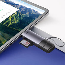 Заредете изображение във визуализатора на галерията – Baseus Lite Series USB-A &amp; Type-C to SD/TF Card Reader Grey - TopMag
