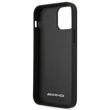 Заредете изображение във визуализатора на галерията – AMG AMHCP12MDEBK iPhone 12/12 Pro 6,1" czarny/black hardcase Leather&amp;Carbon Red Stitching - TopMag
