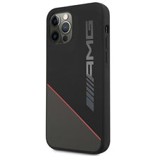 Заредете изображение във визуализатора на галерията – AMG AMHCP12MRGDBK iPhone 12/12 Pro czarny/black hardcase Silicone Two Tones - TopMag

