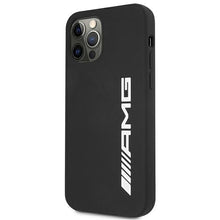 Заредете изображение във визуализатора на галерията – AMG AMHCP12MSGLBGN iPhone 12/12 Pro czarny/black hardcase Silicone Big Logo - TopMag
