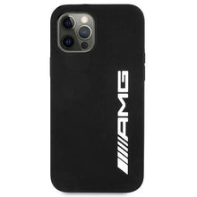 Заредете изображение във визуализатора на галерията – AMG AMHCP12MSGLBGN iPhone 12/12 Pro czarny/black hardcase Silicone Big Logo - TopMag
