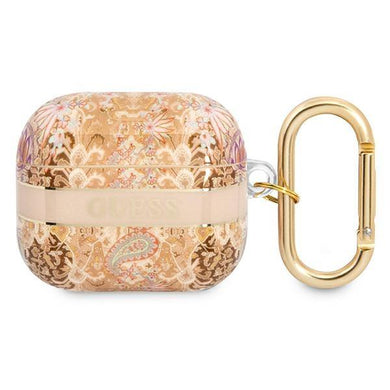 Guess GUA3HHFLD AirPods 3 cover złoty/gold Paisley Strap Collection - TopMag