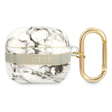 Guess GUA3HCHMAG AirPods 3 cover szary/grey Marble Strap Collection - TopMag