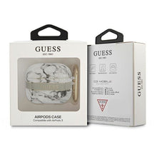 Заредете изображение във визуализатора на галерията – Guess GUA3HCHMAG AirPods 3 cover szary/grey Marble Strap Collection - TopMag
