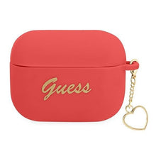 Заредете изображение във визуализатора на галерията – Guess GUAPLSCHSR AirPods Pro cover czerwony/red Silicone Charm Heart Collection - TopMag
