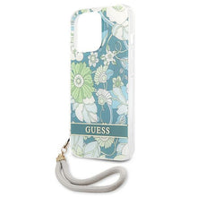 Заредете изображение във визуализатора на галерията – Guess GUHCP13LHFLSN iPhone 13 Pro / 13 6,1" zielony/green hardcase Flower Strap - TopMag

