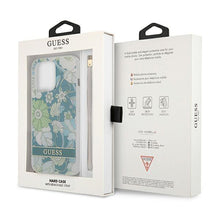 Заредете изображение във визуализатора на галерията – Guess GUHCP13LHFLSN iPhone 13 Pro / 13 6,1" zielony/green hardcase Flower Strap - TopMag
