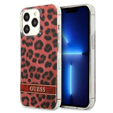 Заредете изображение във визуализатора на галерията – Guess GUHCP13LHSLEOR iPhone 13 Pro / 13 6,1" czerwony/red hardcase Leopard - TopMag
