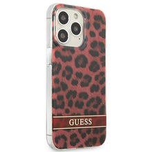 Заредете изображение във визуализатора на галерията – Guess GUHCP13LHSLEOR iPhone 13 Pro / 13 6,1" czerwony/red hardcase Leopard - TopMag
